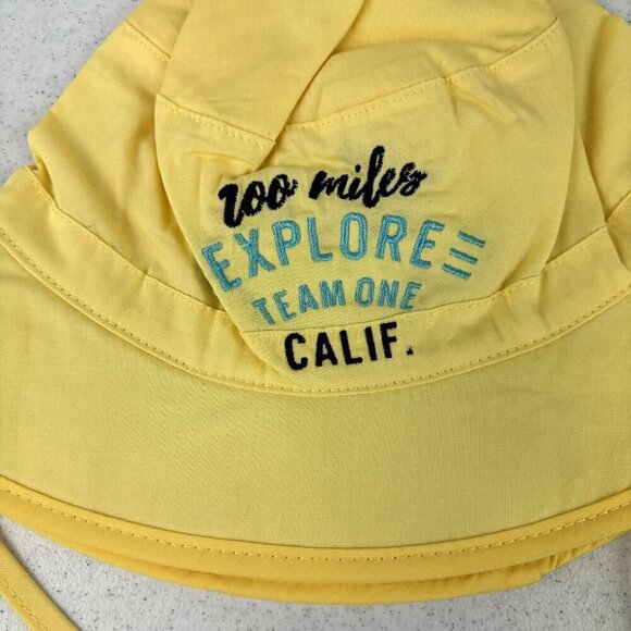Polarn O. Pyret Summer Sun Hat Yellow NWT 9M - 2Y - Picture 2 of 9